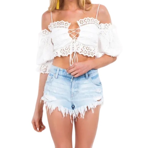 pistola Pants - Pistola Gigi Distressed Cutoff Denim Jean Short